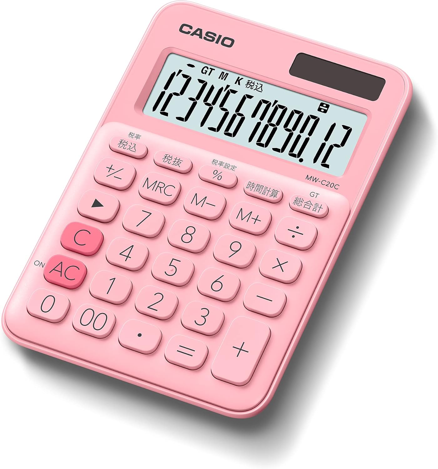 カシオ カラフル電卓 MW-C20C-PK-N