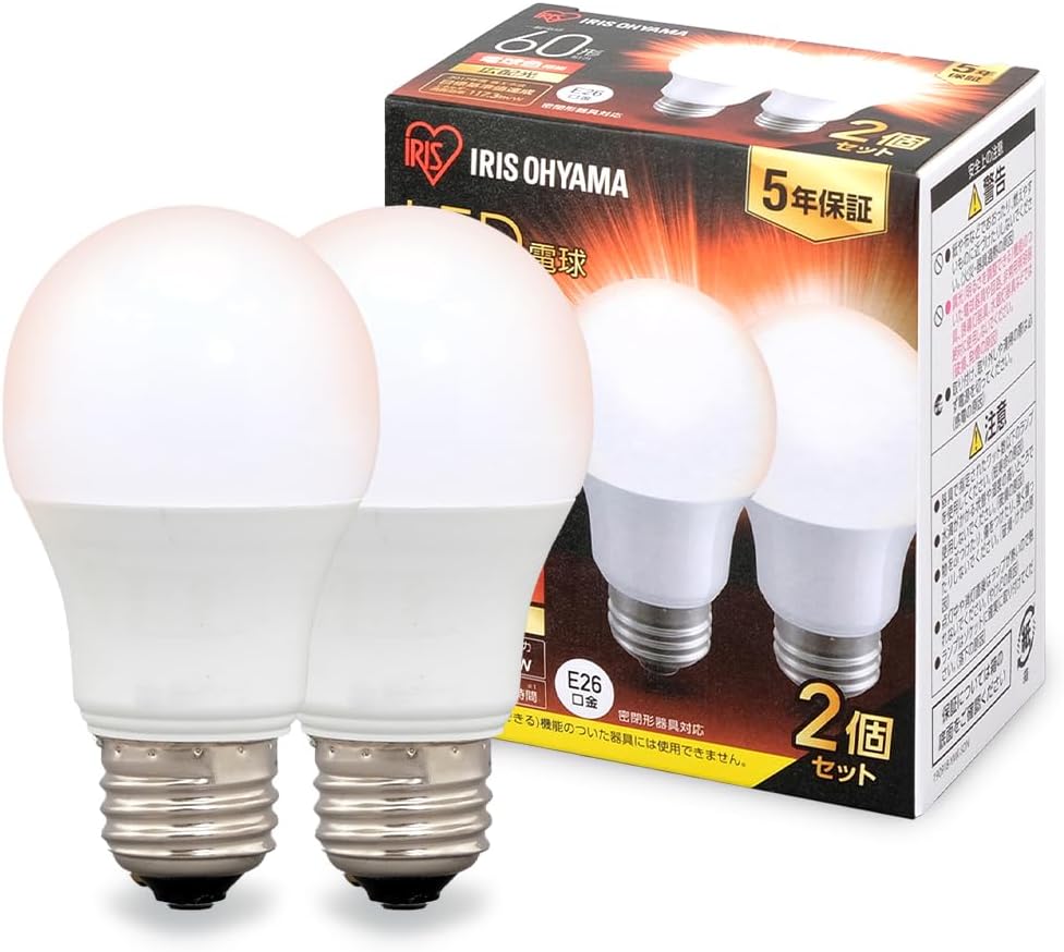 アイリスオーヤマ LED電球 E26 広配光 60W形 LDA7L-G-6T62P