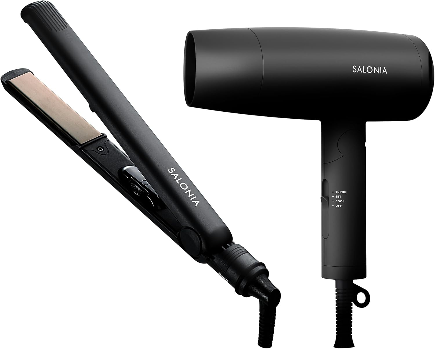 SALONIA スターターセット（スピーディーイオンドライヤー & ストレートヘアアイロン 24mm）