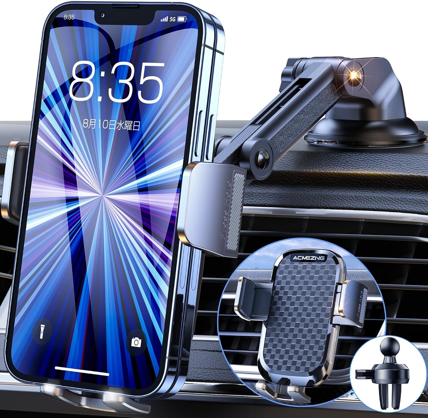 ACMEZING 車載ホルダー 2in1