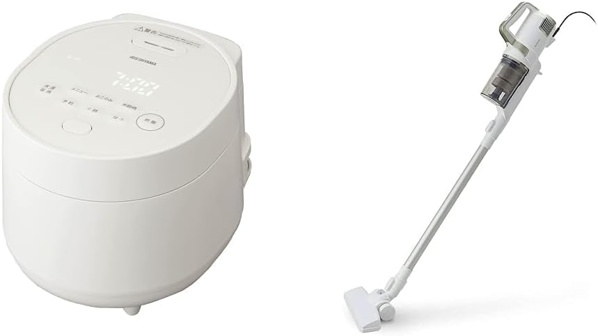 アイリスオーヤマ 炊飯器 3合 RC-MGA30-W ＆ 掃除機 SCA-110-W セット