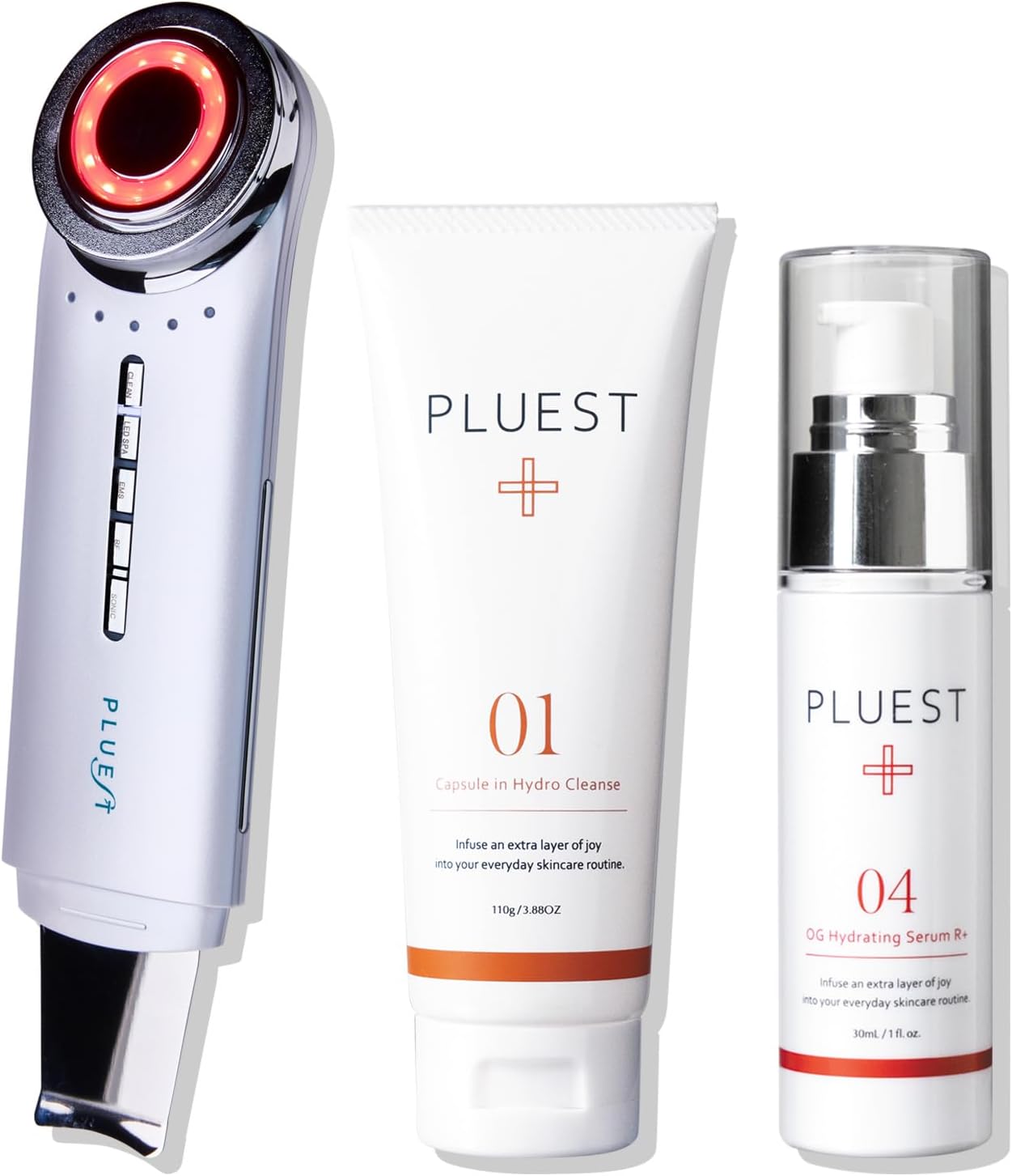 PLUEST クレンジング・美容液・美顔器 3点セット