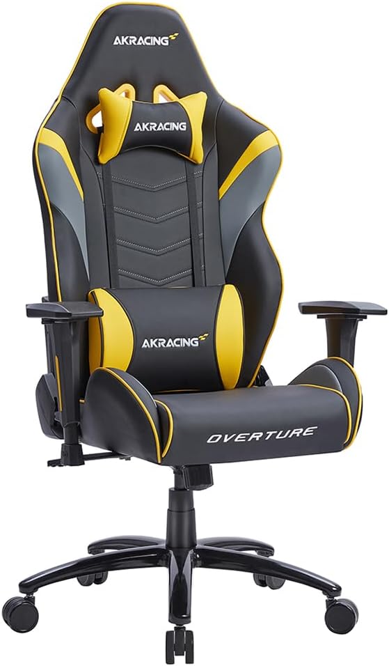 AKRacing OVERTURE ゲーミングチェア（イエロー / 180度 / 41.5 cm）