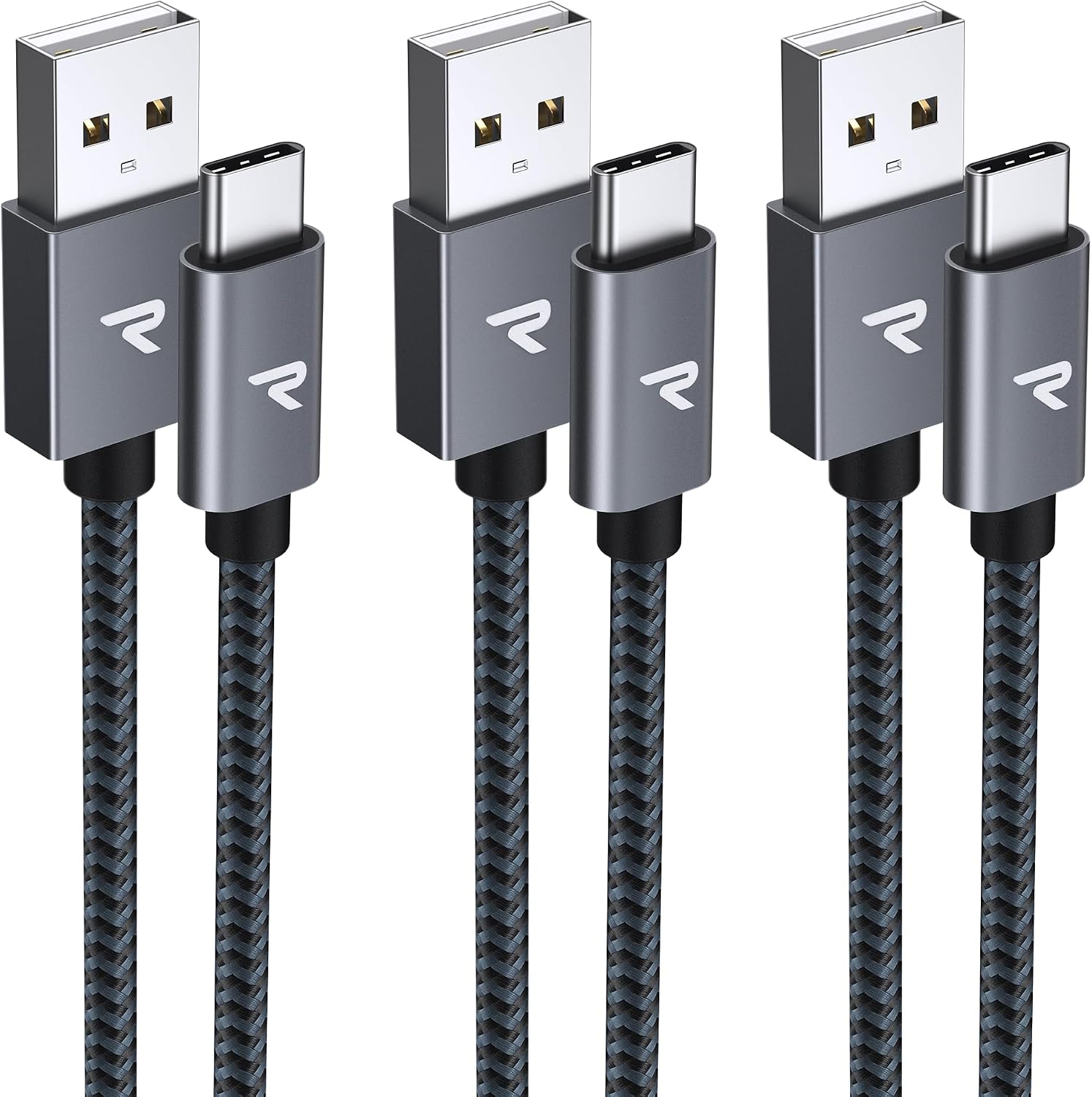 RAMPOW USB-C to USB-A 急速充電ケーブル 3本セット