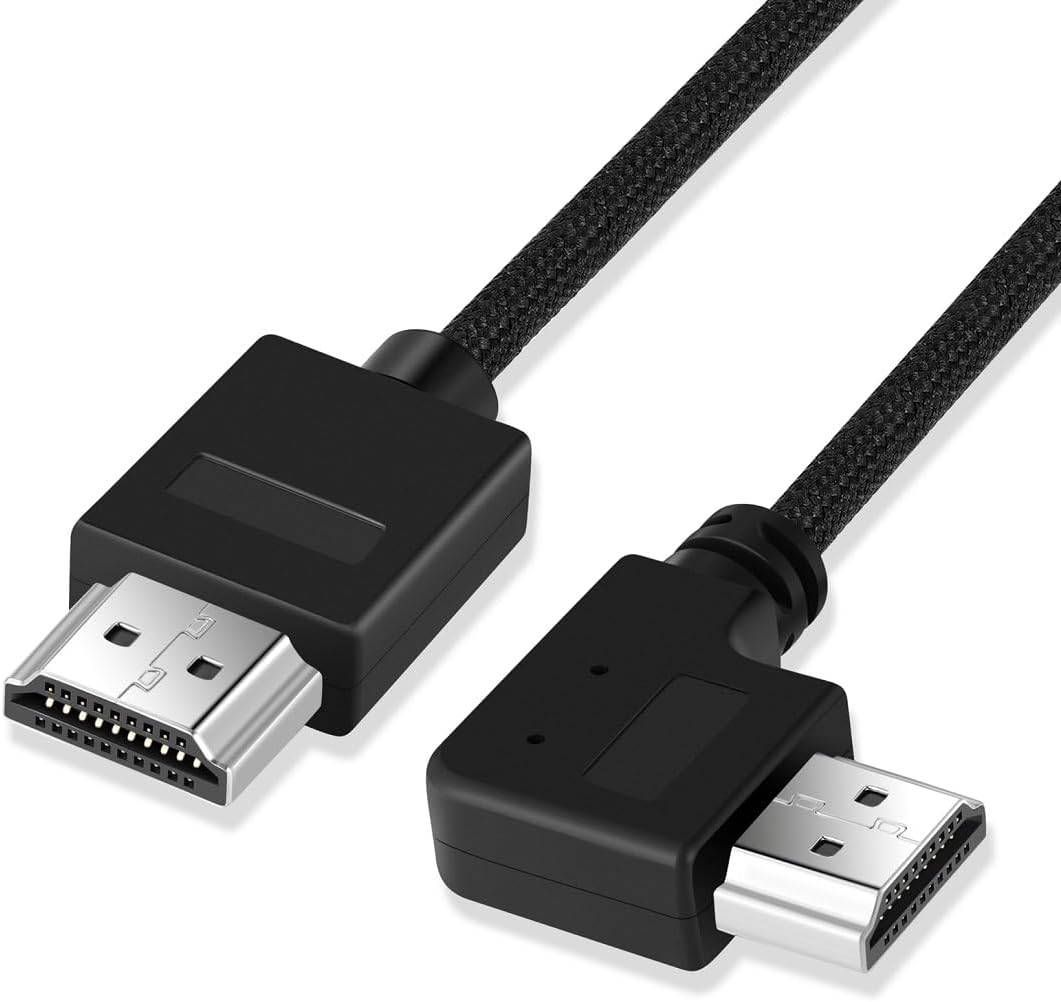 SHULIANCABLE 超薄型 8K HDMI 2.1 L型90度 左向きケーブル