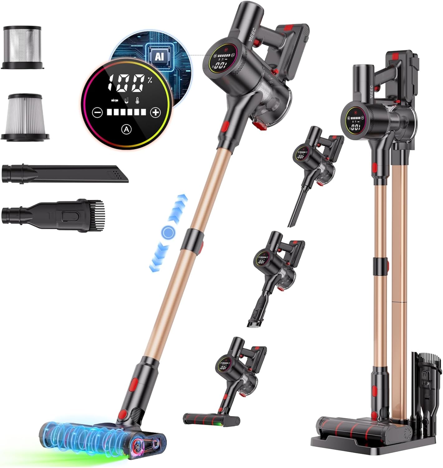 独立モーター自走式 100Kpa コードレス掃除機