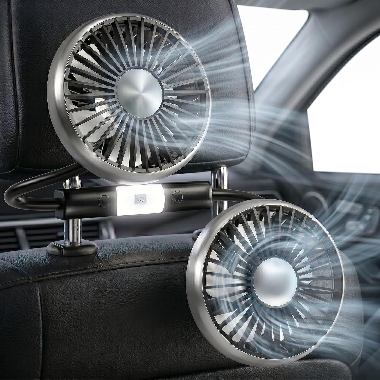 車載用ヘッドレスト扇風機 USB給電式