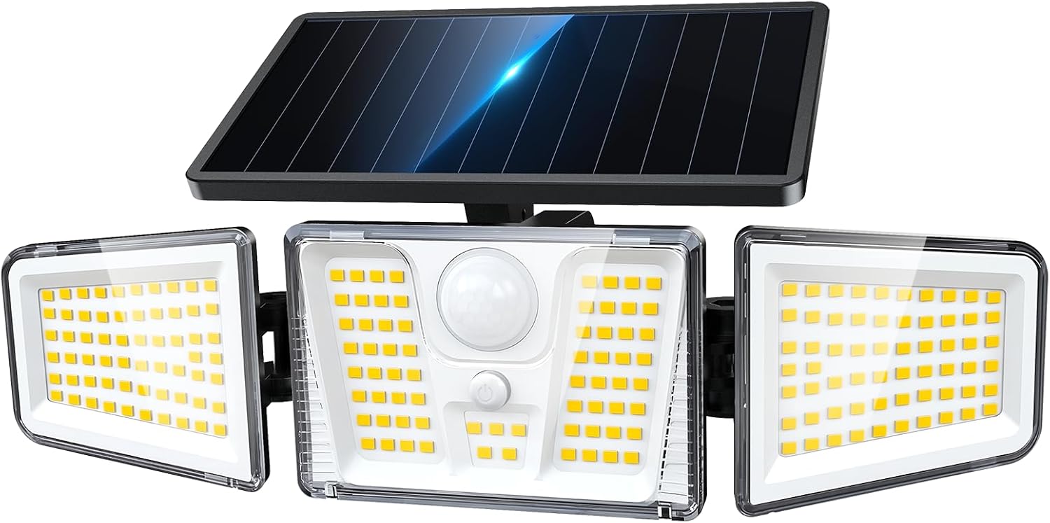 ソーラーセンサーライト 193LED 3500ルーメン