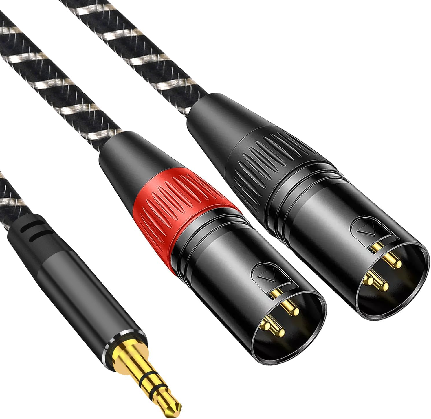 Muchfox 3.5mm to 2XLR 変換ケーブル 2.0m