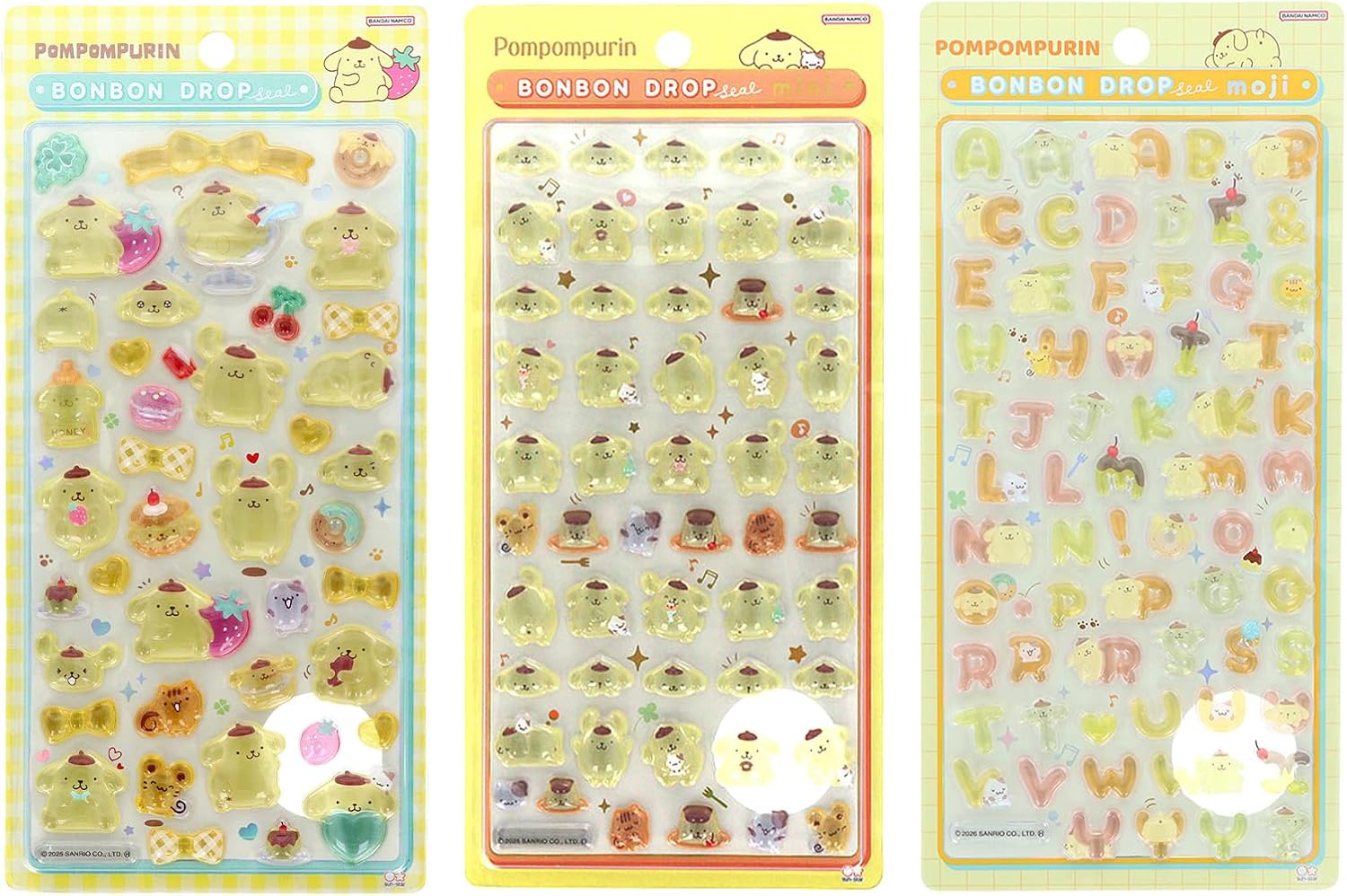 サンリオ ボンボンドロップシール ポムポムプリン 3種類セット