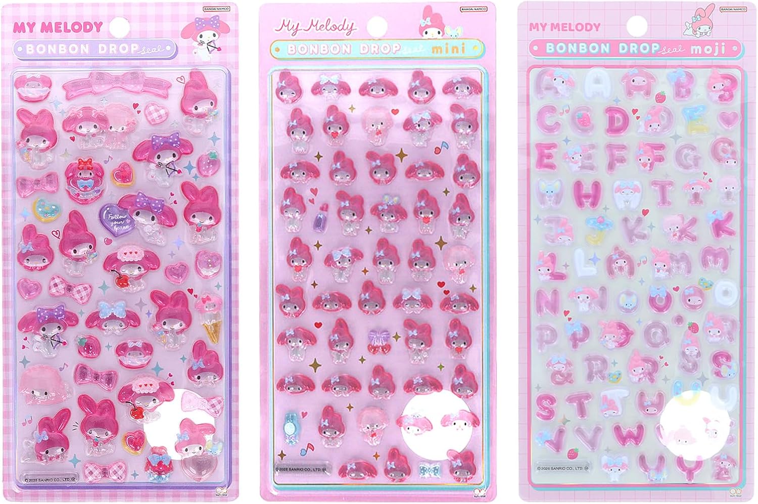 サンリオ ボンボンドロップシール マイメロディ 3種類セット