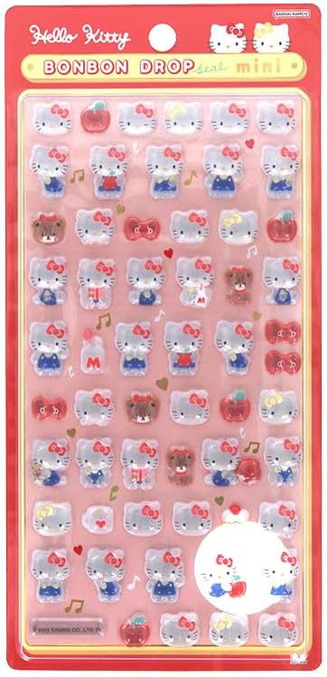 サンリオ ボンボンドロップシール ミニ ハローキティ レッド