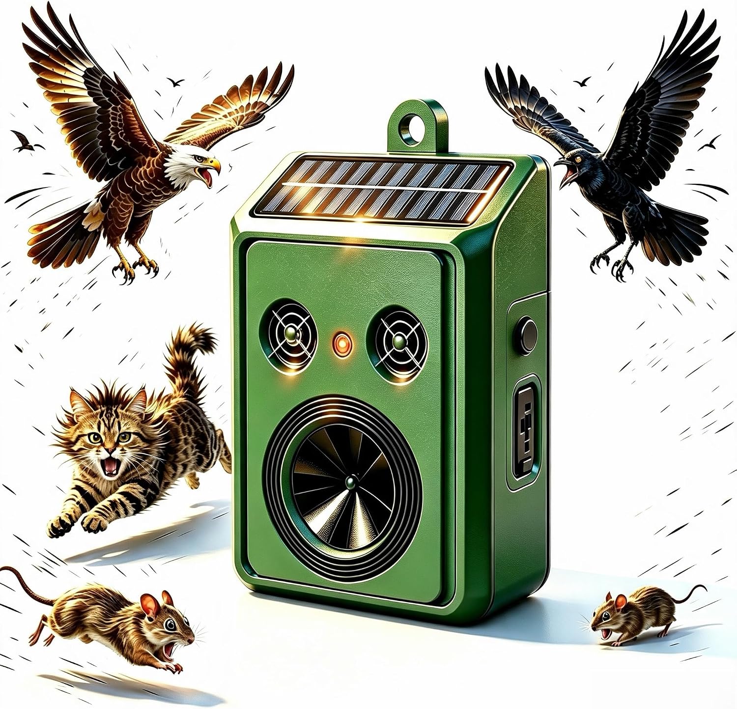 超音波式 動物撃退器（オリーブ）