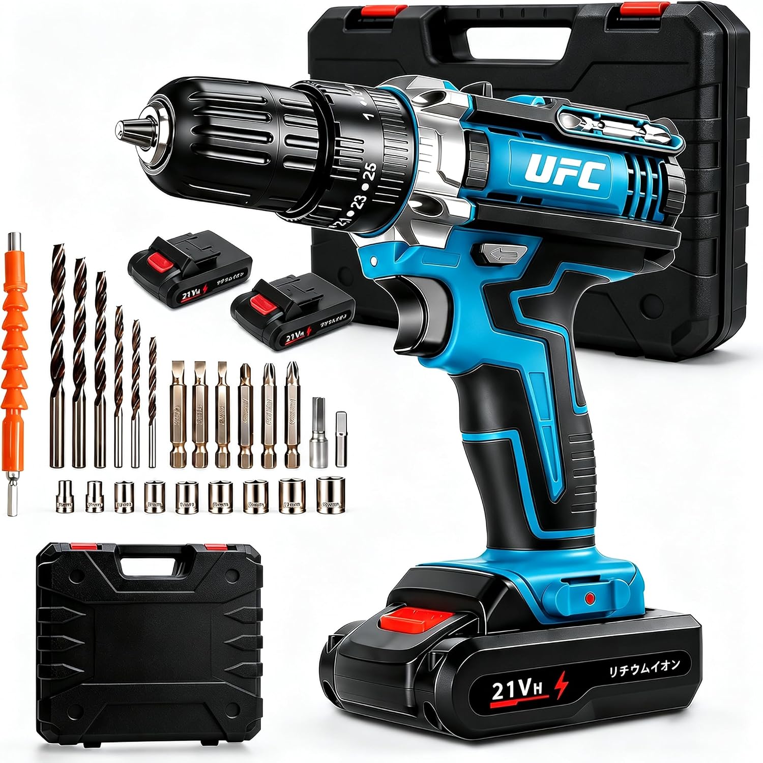 21V コードレス ブラシレス電動ドリルドライバー